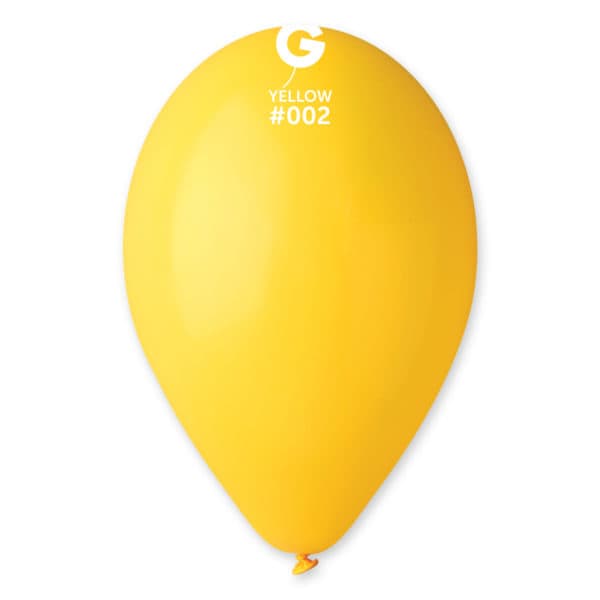 12" Latex Balloon - #002 Yellow - 50pcs