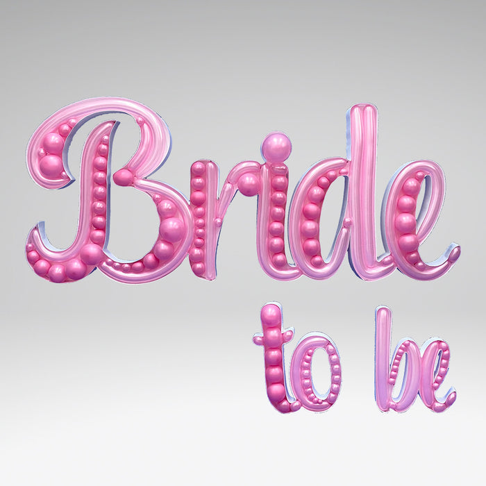 Bride To Be Shape | Balloon Mosaic Frame| 16.92in x 90.55in