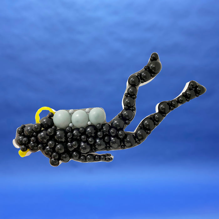 Diver Shape | Balloon Mosaic Frame| 27.56in x 66.93in