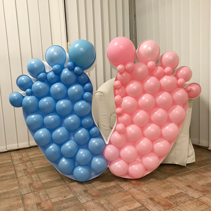 Baby Feet - Gender Reveal | Balloon Mosaic Frame|  39.37in x 62.5in