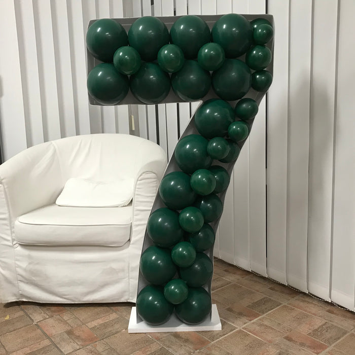 Number 7 (Seven) | Balloon Mosaic Frame| 47.25in x 26.75in