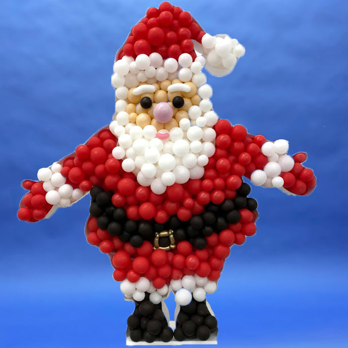 Santa Claus Shape | Balloon Mosaic Frame| 67in x 63in