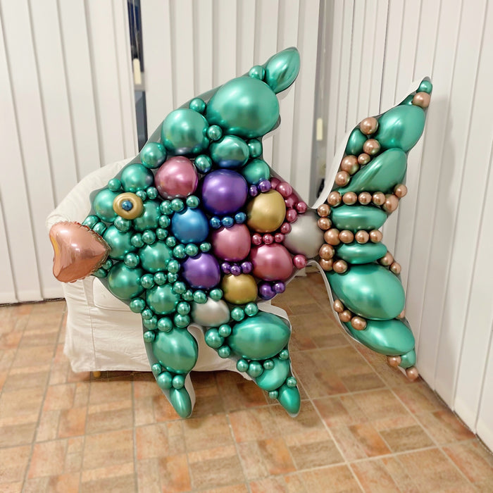 Fish Shape | Balloon Mosaic Frame| 46.07in x 39.37in