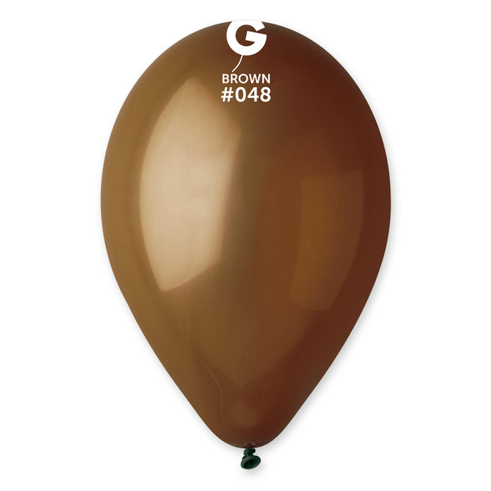 12" Latex Balloon - #048 Brown - 50pcs