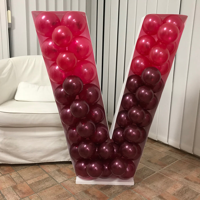 Letter V | Balloon Mosaic Frame| 39.37in x 33.33.5in