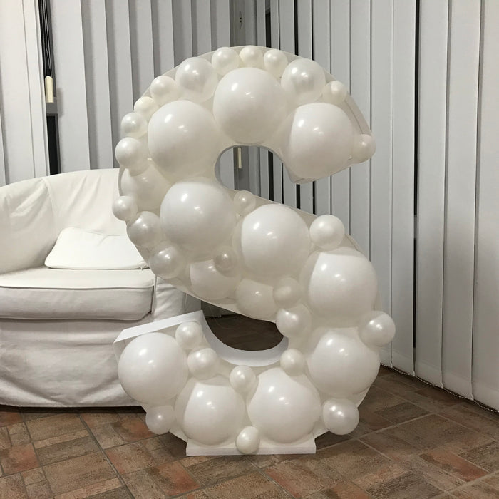 Letter S | Balloon Mosaic Frame| 39.37in x 27.55in