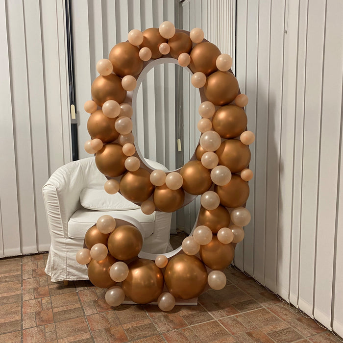Number 9 (Nine) XL | Balloon Mosaic Frame| 62.5in x 35.5in