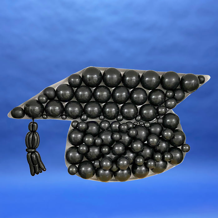 Grad Hat Shape | Balloon Mosaic Frame| 39.37in x 70.87in