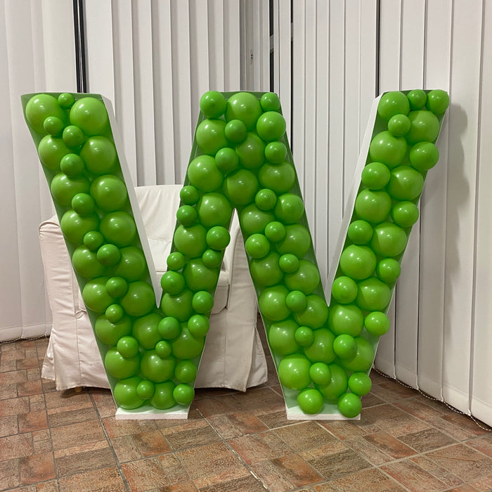 Letter W | Balloon Mosaic Frame| 39.37in x 50.75in