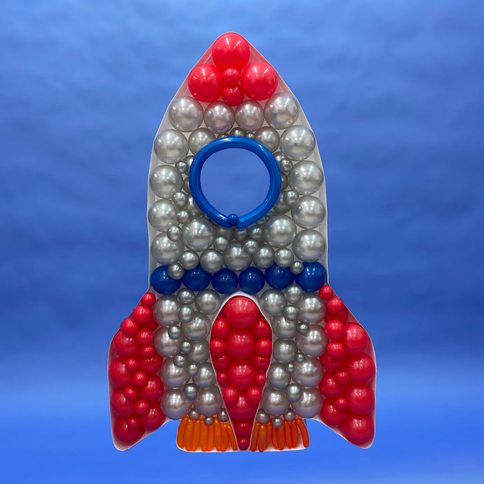 Rocket Shape | Balloon Mosaic Frame| 59.05in x 38.19in