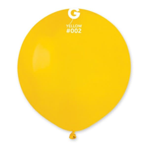 19" Latex Balloon - #002 Yellow - 25pcs