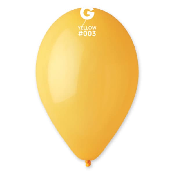 12" Latex Balloon - #003 Yellow - 50pcs