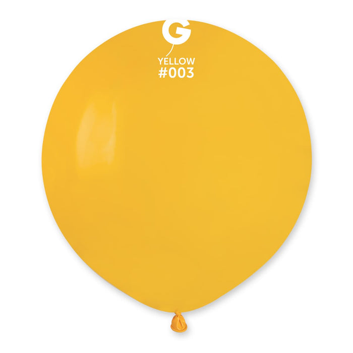 19" Latex Balloon - #003 Yellow - 25pcs