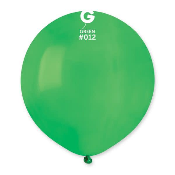 19" Latex Balloon - #012 Green - 25pcs