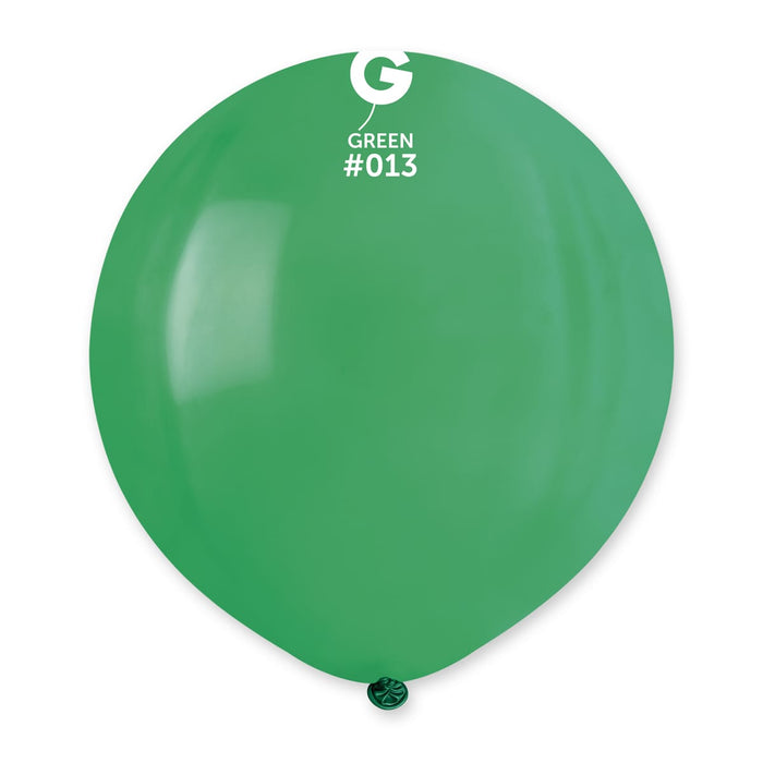 19" Latex Balloon - #013 Green - 25pcs