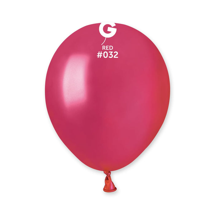5" Latex Balloon - #032 Metallic Berry Red - 100pcs