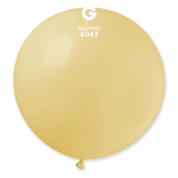 19" Latex Balloon - #043 Mustard - 25pcs