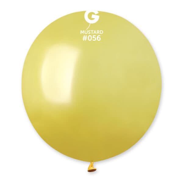 19" Latex Balloon - #056 Metallic Mustard - 25pcs