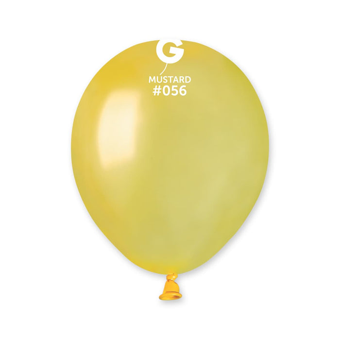5" Latex Balloon - #056 Metallic Mustard - 100pcs