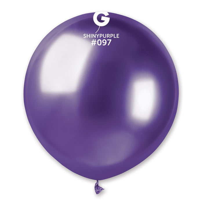 19" Latex Balloon - #097 Shiny Purple - 25pcs