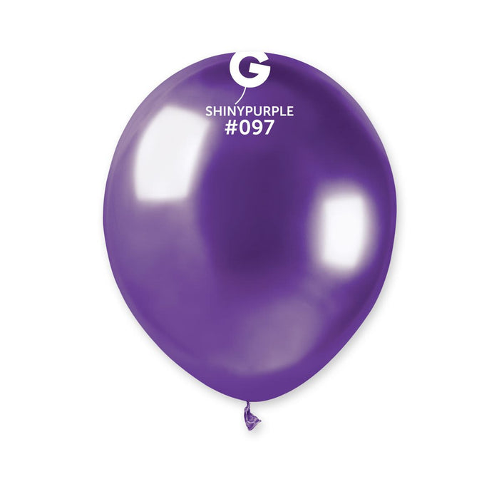 5" Latex Balloon - #097 Shiny Purple - 50pcs
