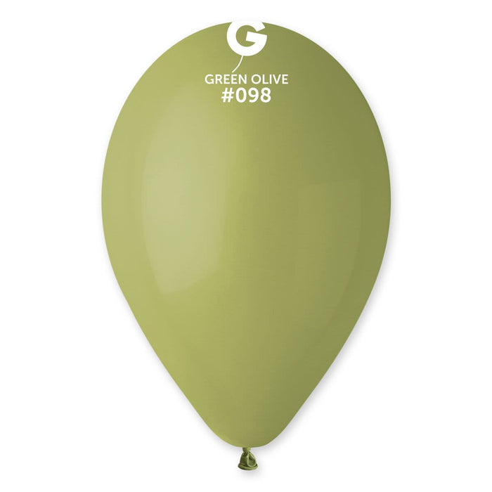 12" Latex Balloon - #098 Green Olive - 50pcs