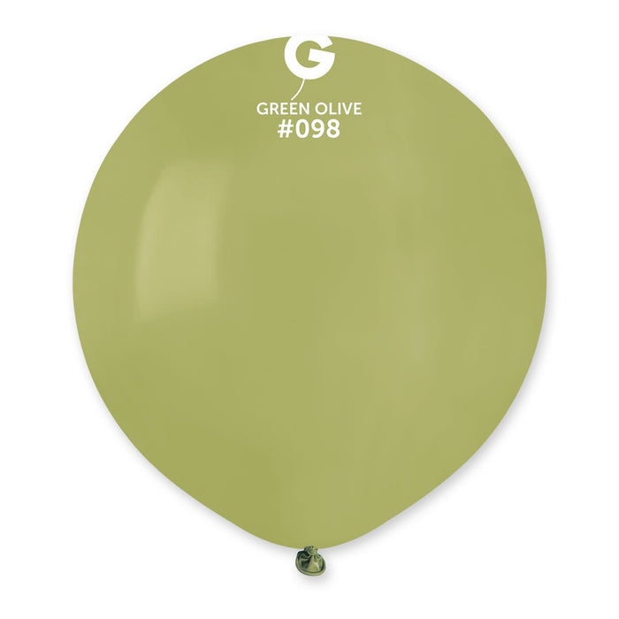 19" Latex Balloon - #098 Green Olive - 25pcs