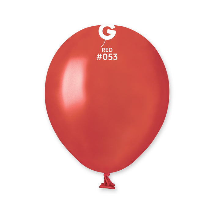 5" Latex Balloon - #053 Metallic Red - 100pcs