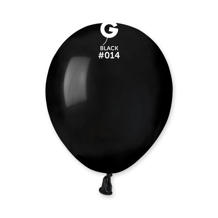 5" Latex Balloon - #014 Black - 100pcs