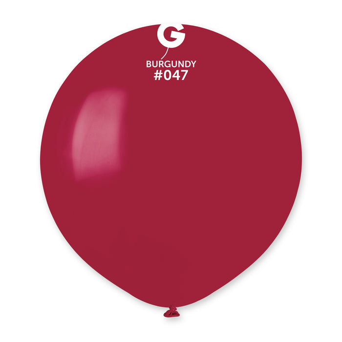 19" Latex Balloon - #047 Burgundy - 25pcs