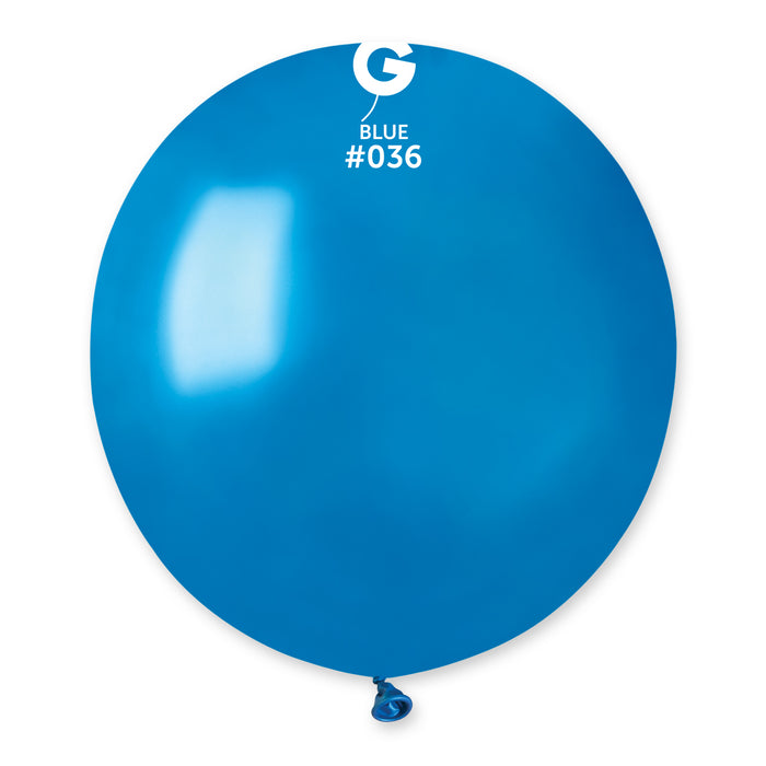 19" Latex Balloon - #036 Metallic Blue - 25pcs
