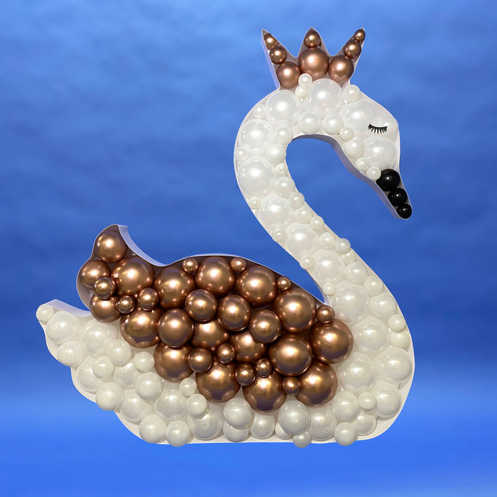 Swan Shape | Balloon Mosaic Frame| 47.24in x 43.31in