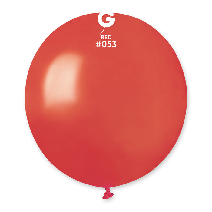 19" Latex Balloon - #053 Metallic Red - 25pcs