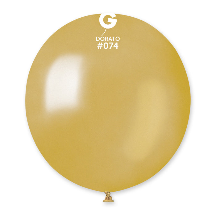 19" Latex Balloon - #074 Metallic Dorato - 25pcs