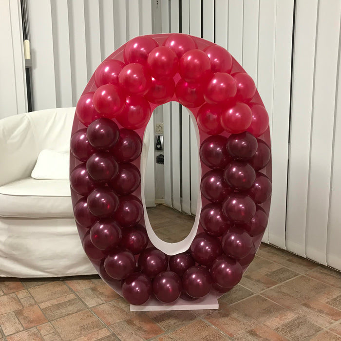 Letter O | Balloon Mosaic Frame| 39.37in x 29.5in
