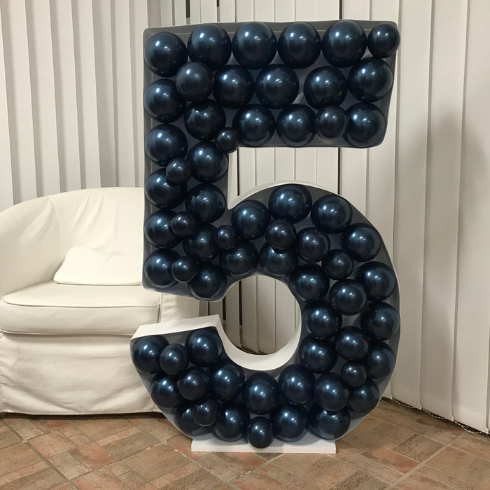 Number 5 (Five) | Balloon Mosaic Frame | 47.24x 31.1in