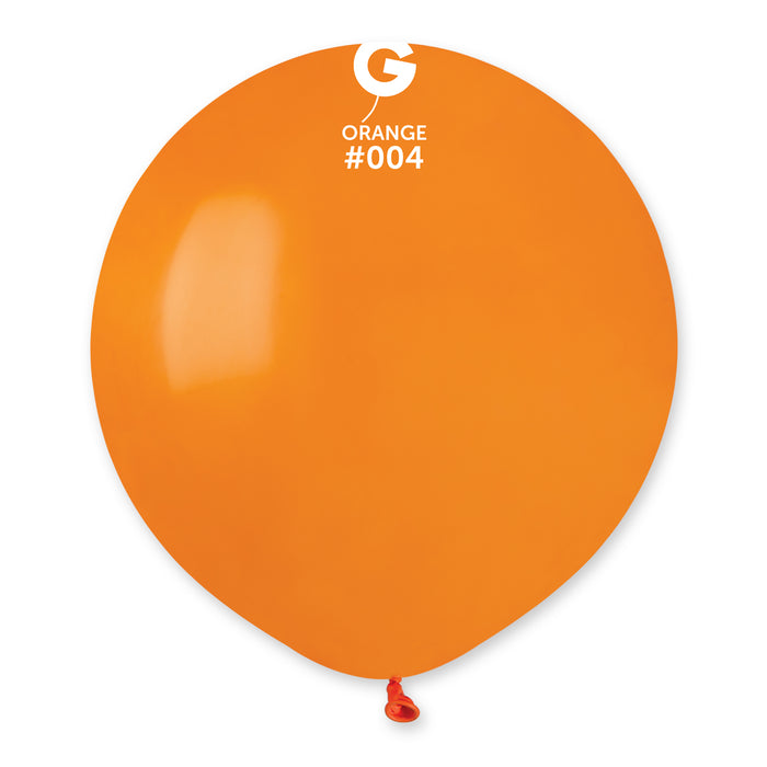 19" Latex Balloon - #004 Orange - 25pcs