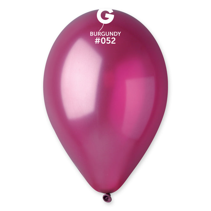 12" Latex Balloon - #052 Metallic Burgundy - 50pcs