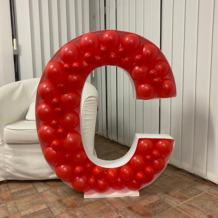 Letter C | Balloon Mosaic Frame| 39.37in x 33.33.5in