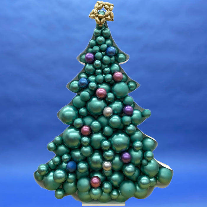 Christmas Tree Shape | Balloon Mosaic Frame| 67in x 52.36in