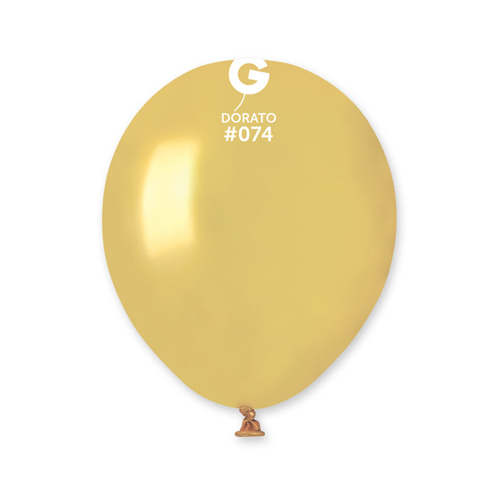 5" Latex Balloon - #074 Metallic Dorato - 100pcs