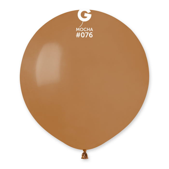 19" Latex Balloon - #076 Mocha - 25pcs