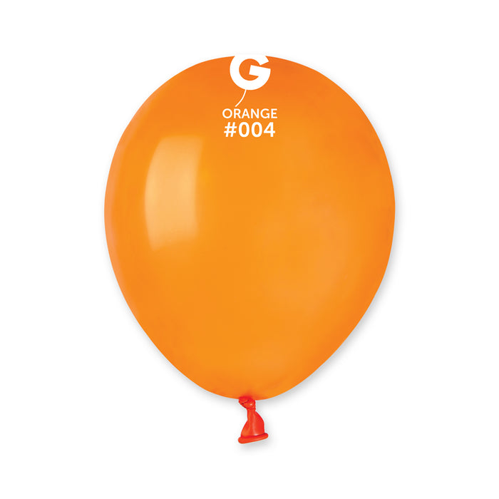 5" Latex Balloon - #004 Orange - 100pcs