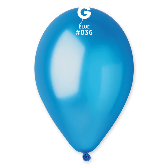 12" Latex Balloon - #036 Metallic Blue - 50pcs