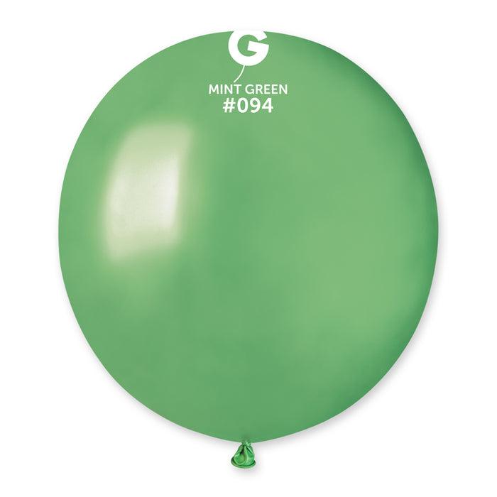 19" Latex Balloon - #094 Metallic Mint Green - 25pcs