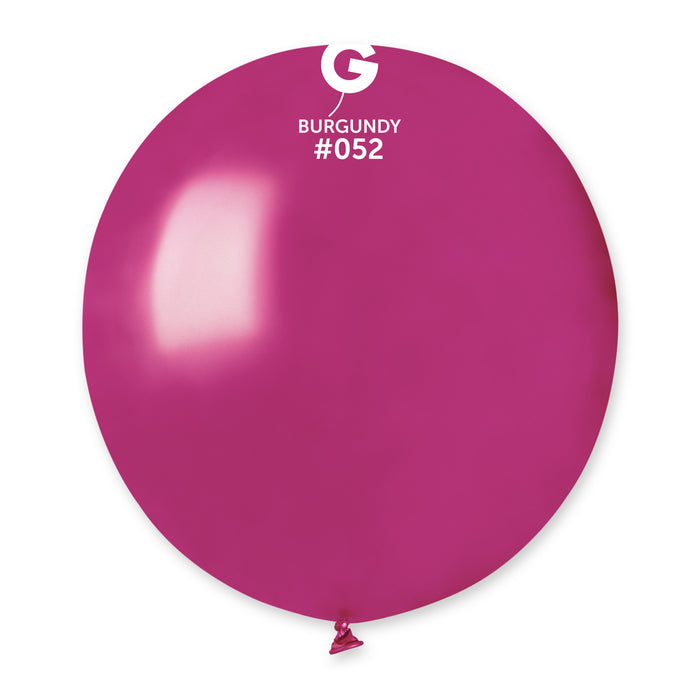 19" Latex Balloon - #052 Metallic Burgundy - 25pcs