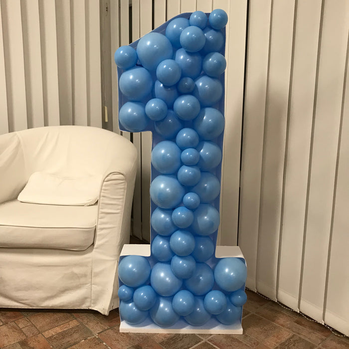 Number 1 (One) | Balloon Mosaic Frame| 47.25in x 19.3in
