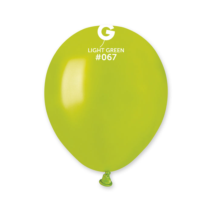 5" Latex Balloon - #067 Metallic Light Green - 100pcs