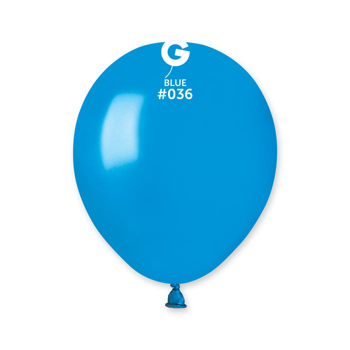 5" Latex Balloon - #036 Metallic Blue - 100pcs