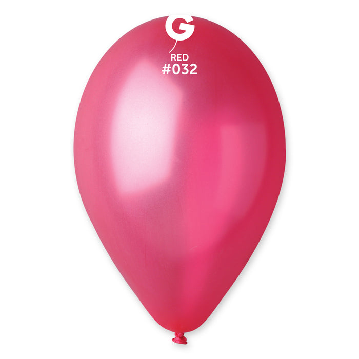 12" Latex Balloon - #032 Metallic Berry Red - 50pcs